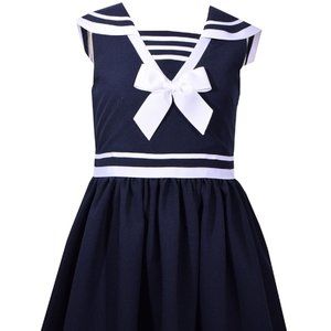 Bonnie Jean Girls 4 5 Nautical Sailor Uniform Easter Navy dress